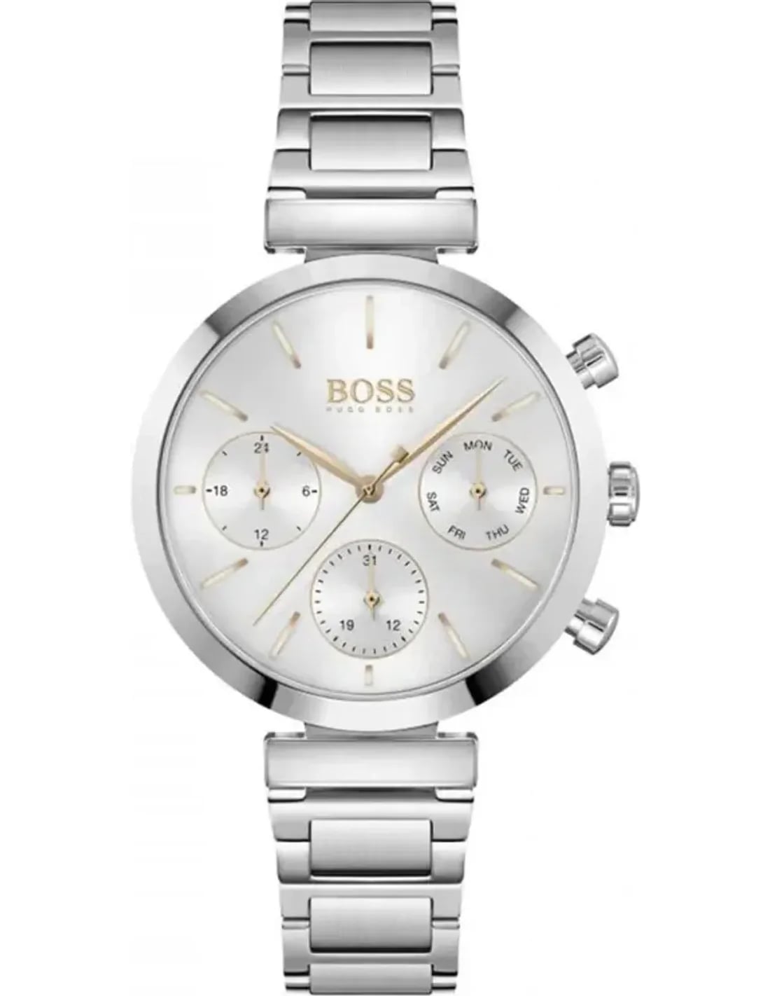 Montre Hugo Boss 1502530 femme cadran argent bracelet acier inoxydable