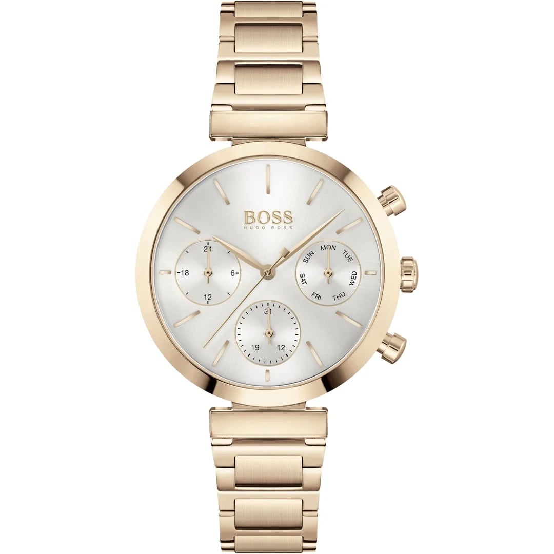 Montre Hugo Boss 1502531 femme cadran argent bracelet acier inoxydable