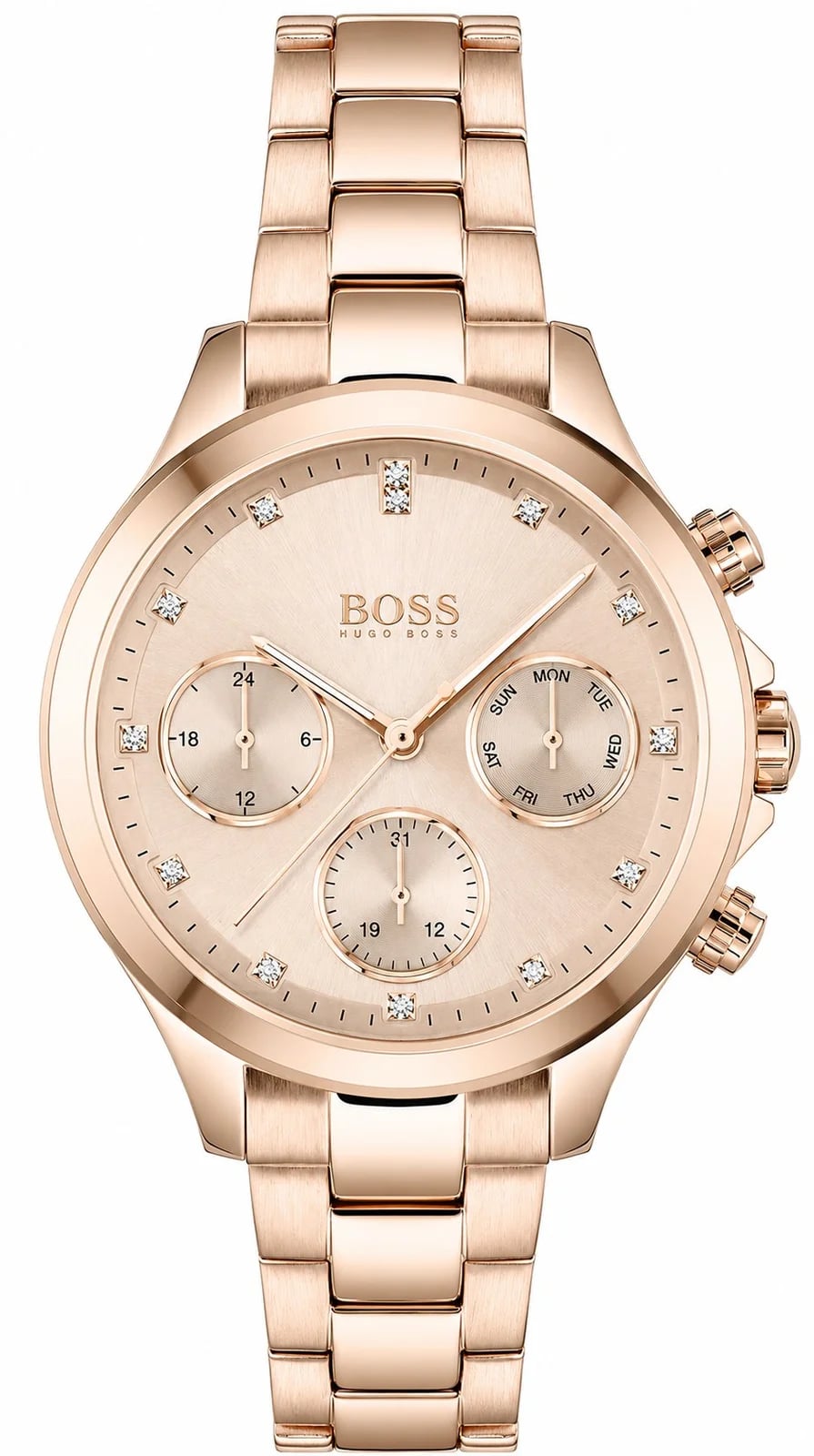 Montre Hugo Boss 1502592 femme cadran or rose bracelet acier inoxydable