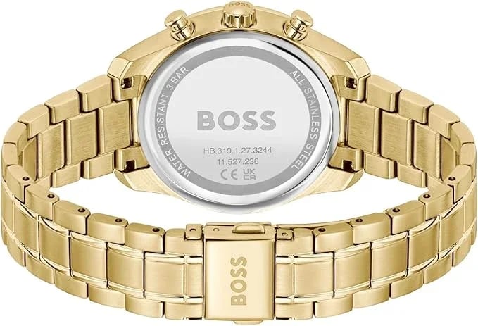 Montre Femme Hugo Boss Grand Tour 1502768 dorée bracelet maillons acier vue 3