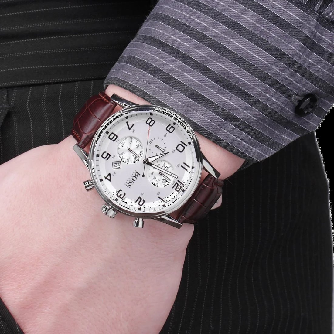 Montre Hugo Boss 1512447 homme verso boîtier argent