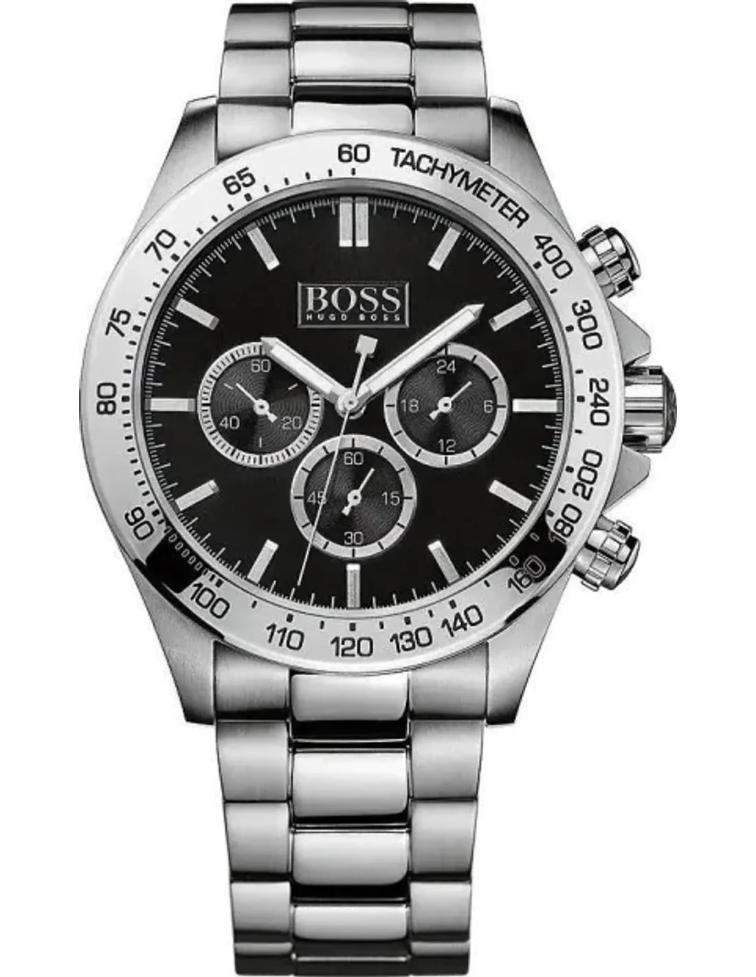 Montre Hugo Boss 1512965 homme cadran noir bracelet acier inoxydable