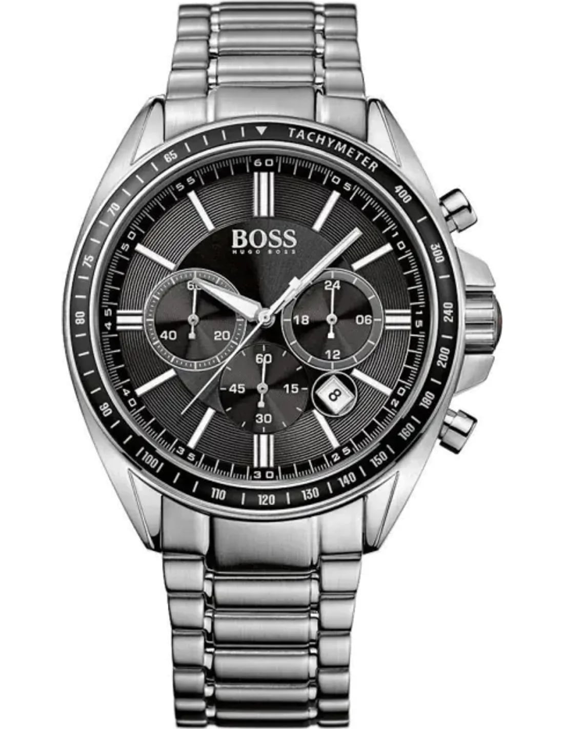 Montre Hugo Boss 1513080 homme cadran noir bracelet acier inoxydable