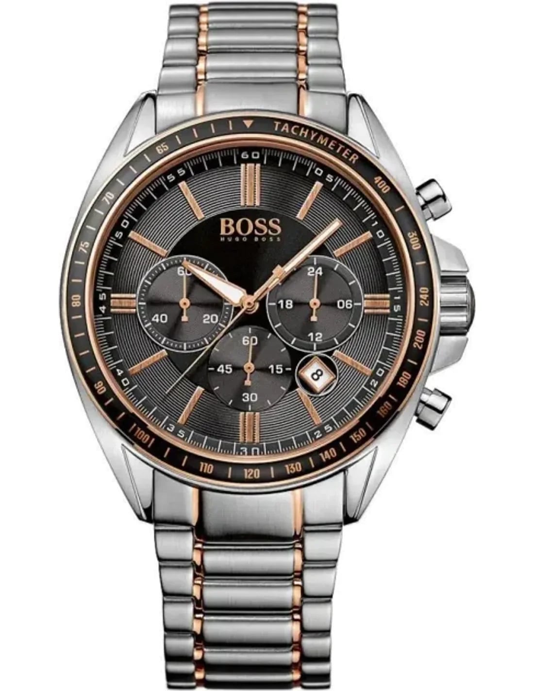 Montre Hugo Boss 1513094 homme cadran noir bracelet acier inoxydable