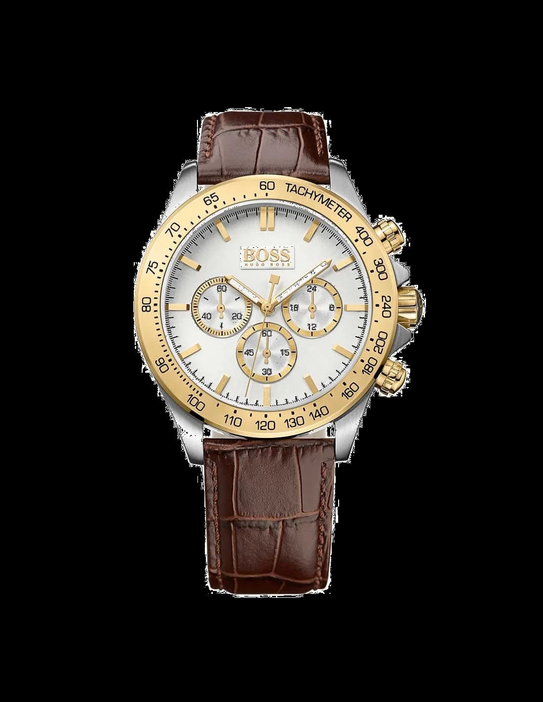 Montre Hugo Boss 1513174 homme cadran argent bracelet cuir