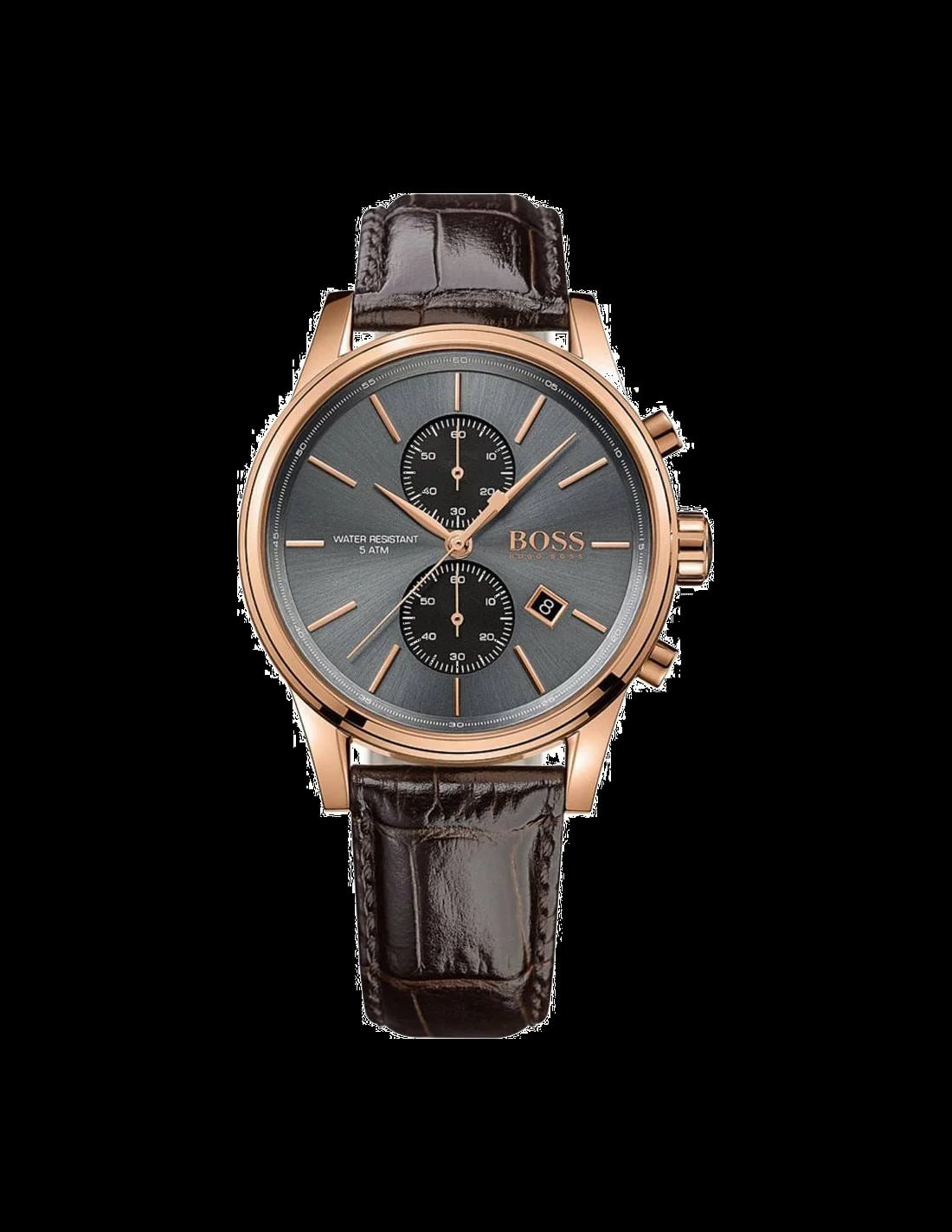 Montre Hugo Boss 1513281 homme cadran noir bracelet cuir
