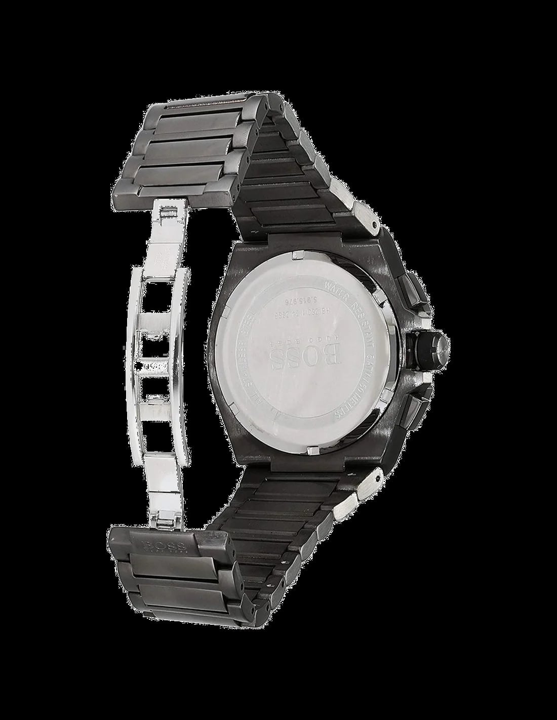 Détails du bracelet en cuir et fermoir Hugo Boss — Montres Outlet