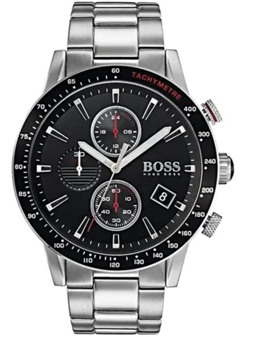 Montre Hugo Boss 1513509 homme cadran noir bracelet acier inoxydable