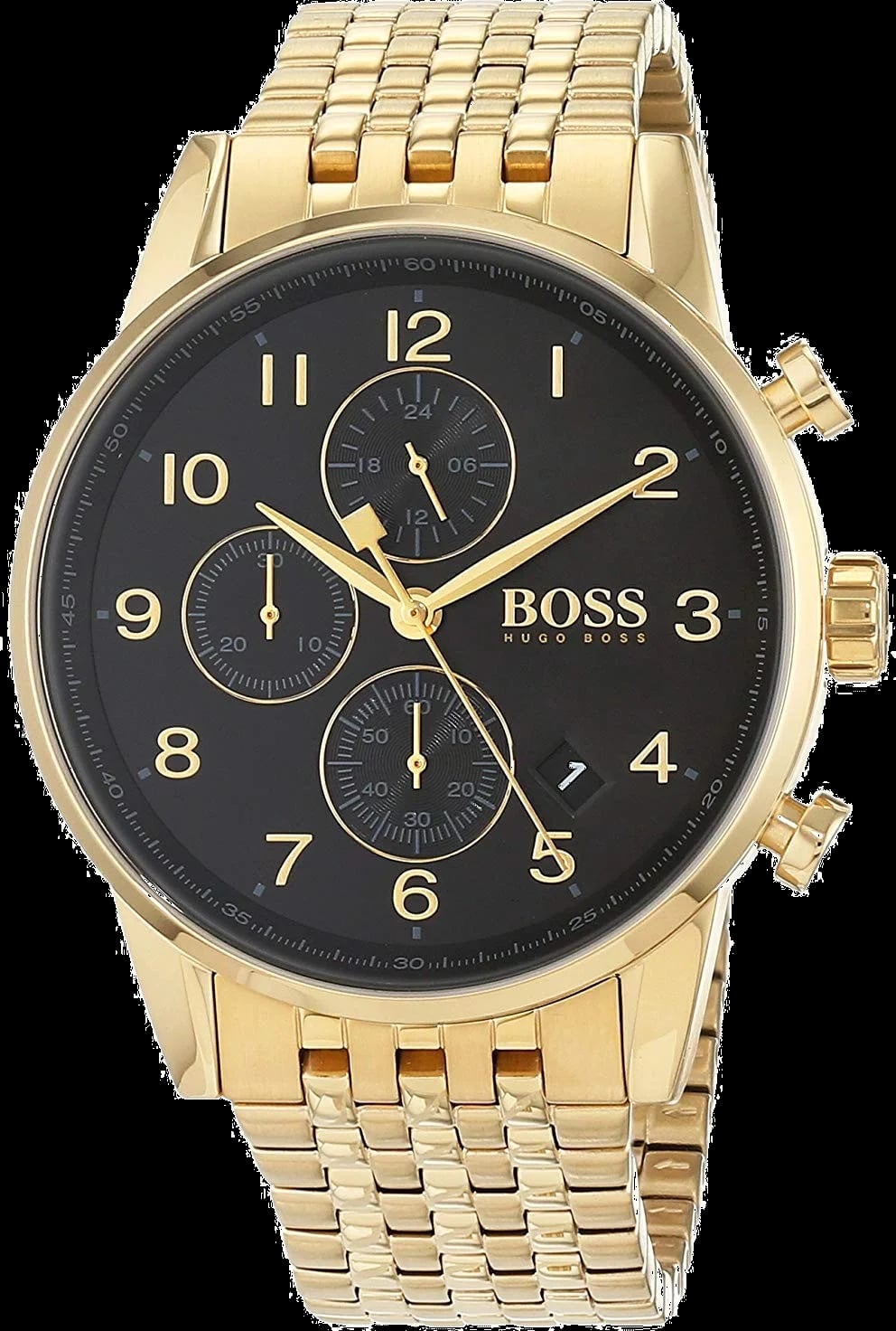 Montre Hugo Boss 1513531 homme cadran noir bracelet acier inoxydable
