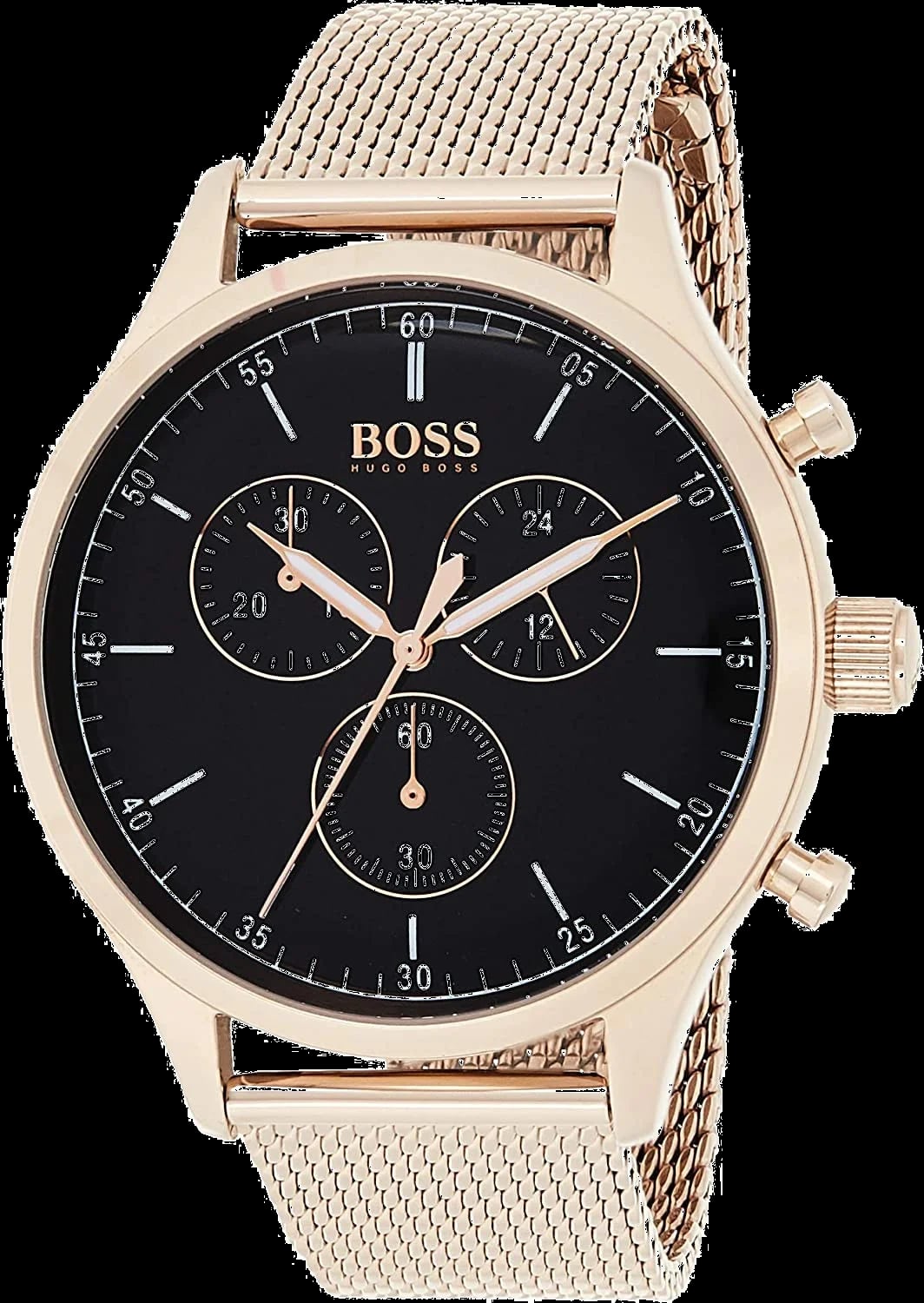 Montre Hugo Boss 1513548 homme cadran noir bracelet acier inoxydable