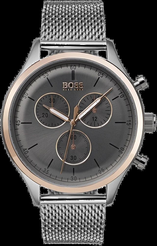 Montre Hugo Boss 1513549 homme cadran gris bracelet acier inoxydable