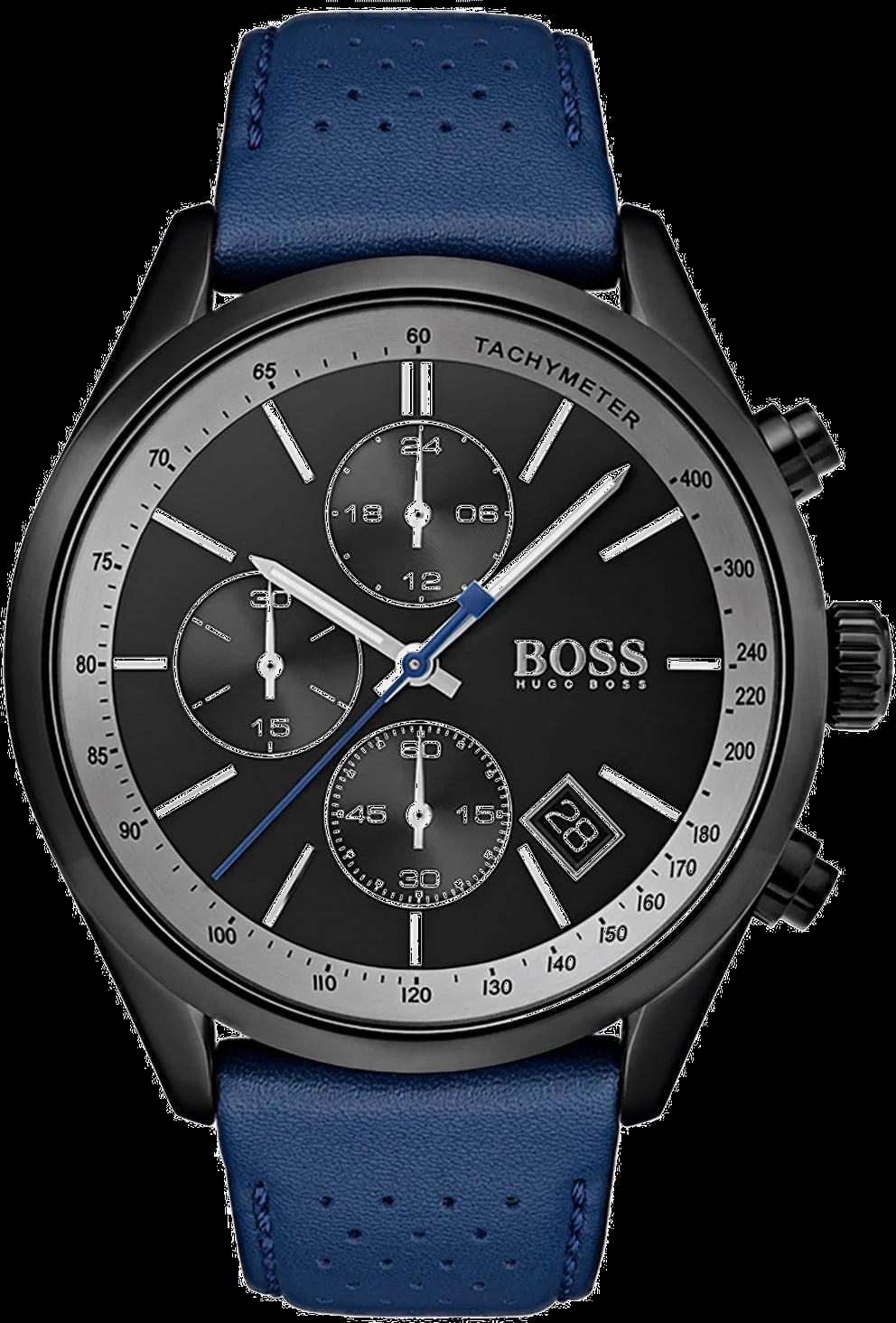 Montre Hugo Boss 1513563 homme cadran noir bracelet cuir