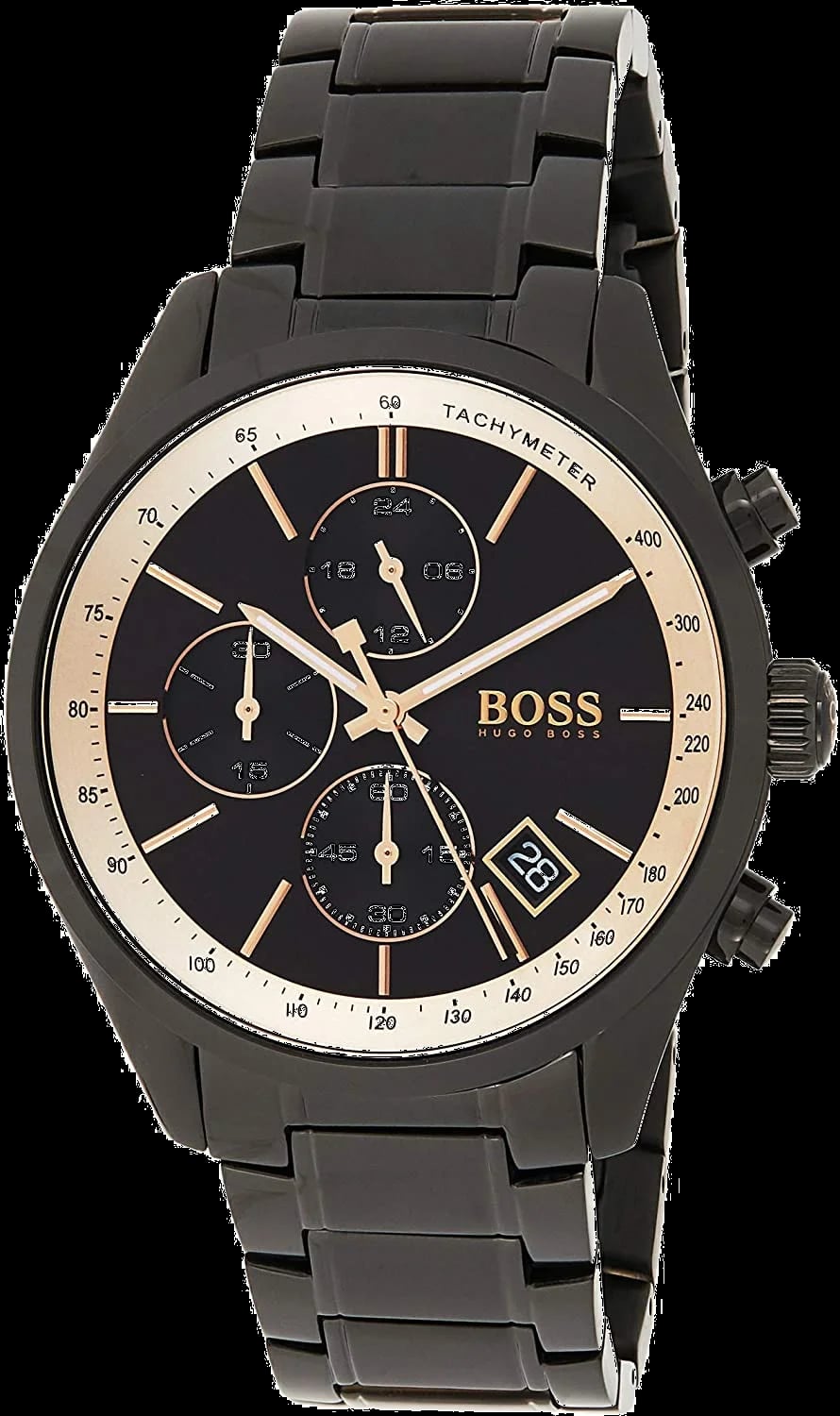 Montre Hugo Boss 1513578 homme cadran noir bracelet acier inoxydable