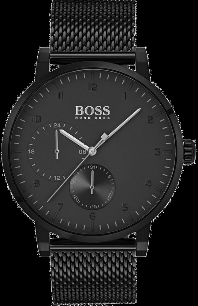 Montre Hugo Boss 1513636 homme cadran noir bracelet acier inoxydable