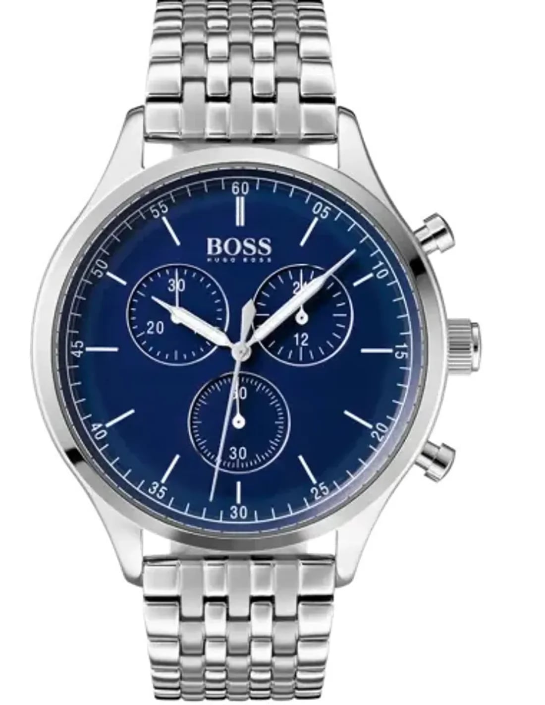 Montre Hugo Boss 1513653 homme cadran bleu bracelet acier inoxydable