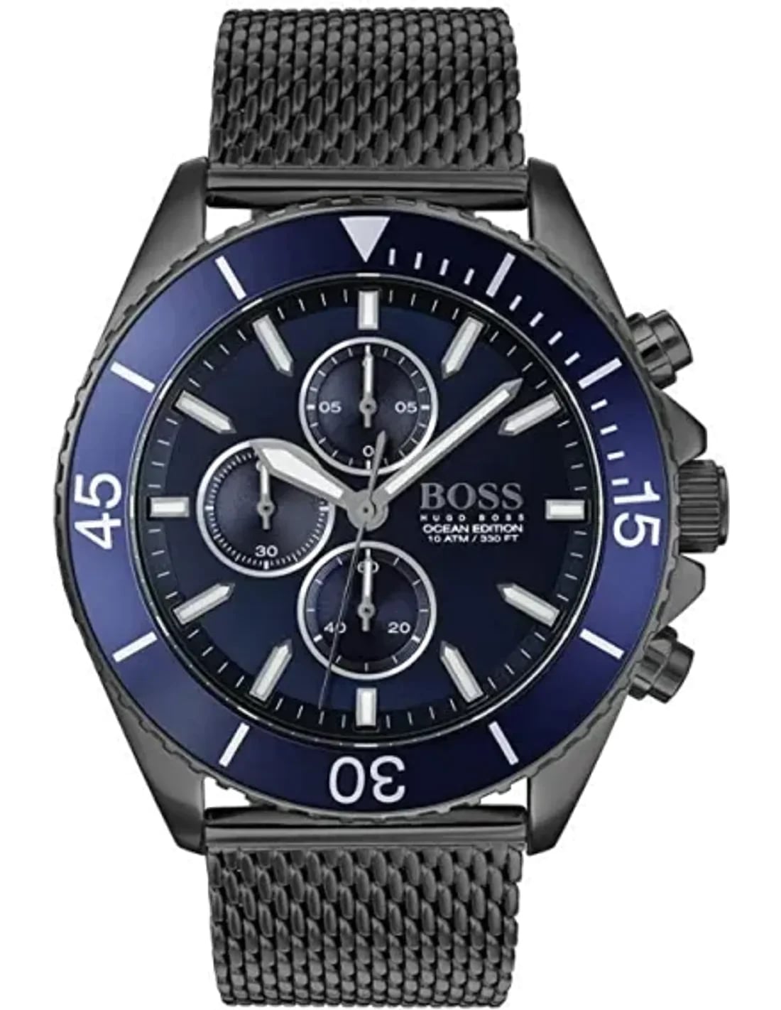 Montre Hugo Boss 1513702 homme cadran noir bracelet acier inoxydable