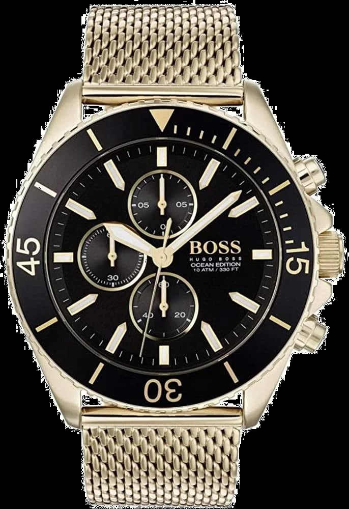 Montre Hugo Boss 1513703 homme cadran noir bracelet acier inoxydable