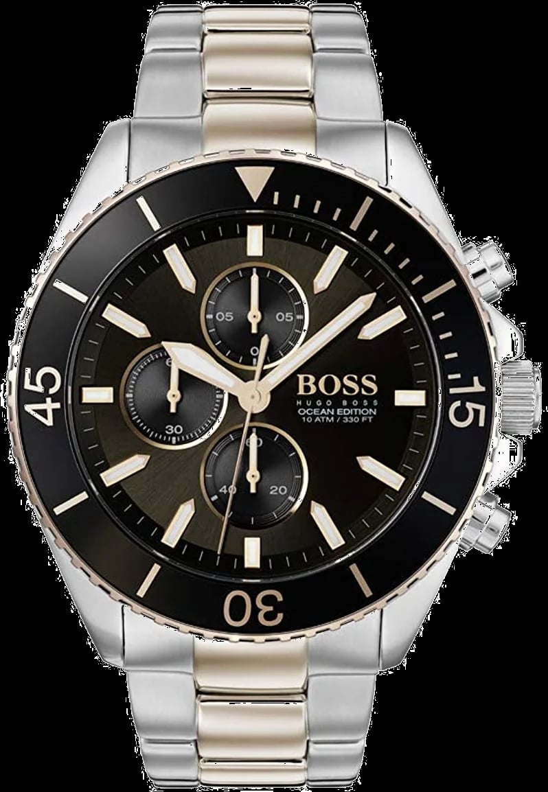 Montre Hugo Boss 1513705 homme cadran noir bracelet acier inoxydable