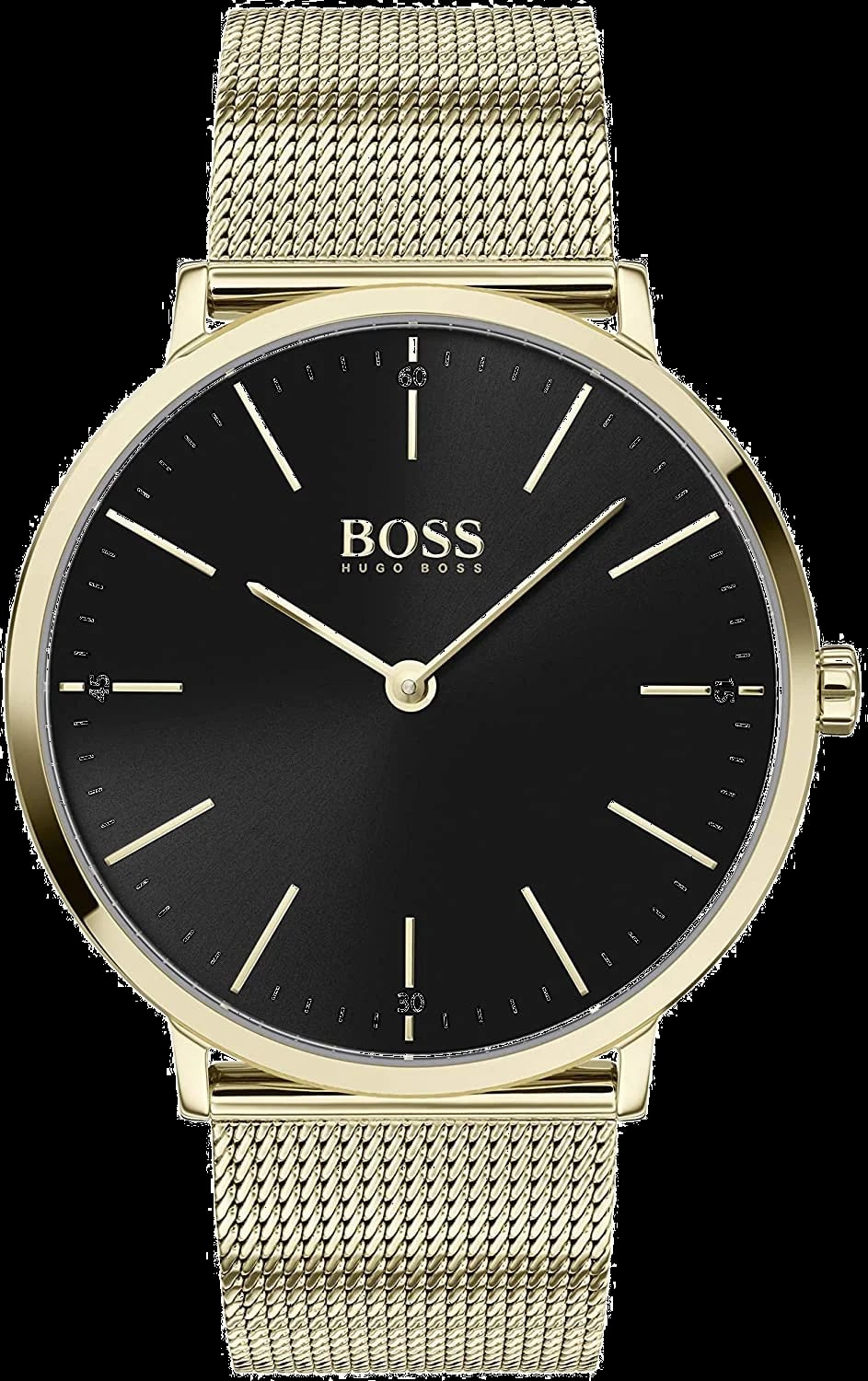 Montre Hugo Boss 1513735 homme cadran noir bracelet acier inoxydable
