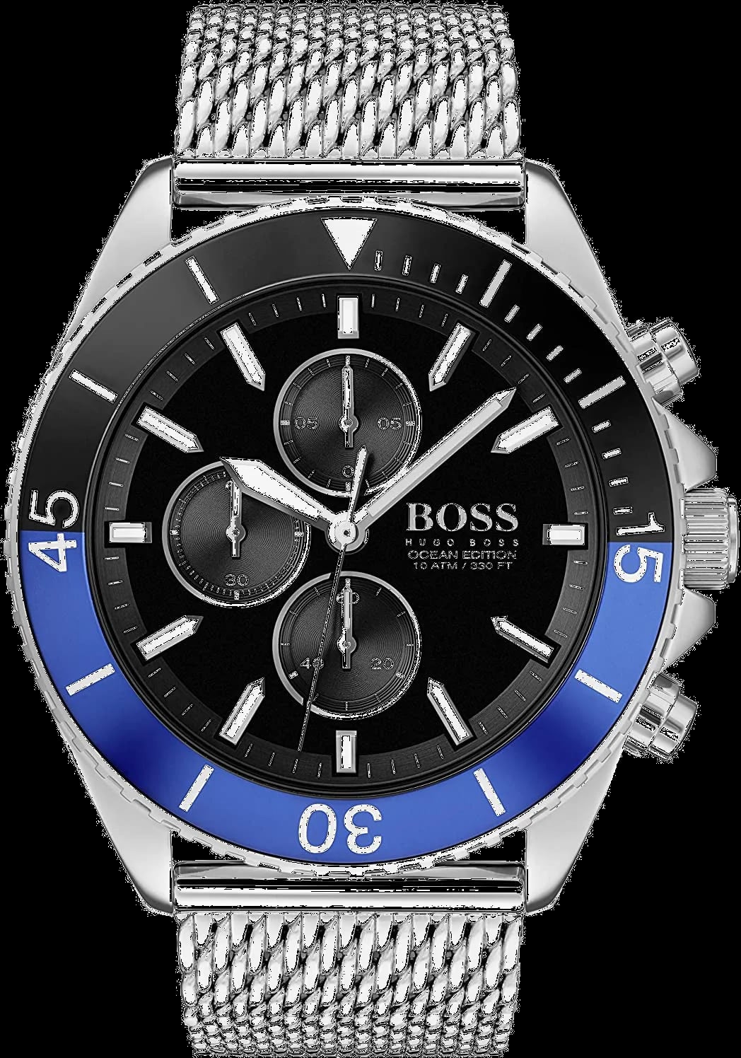 Montre Hugo Boss 1513742 homme cadran noir bracelet acier inoxydable