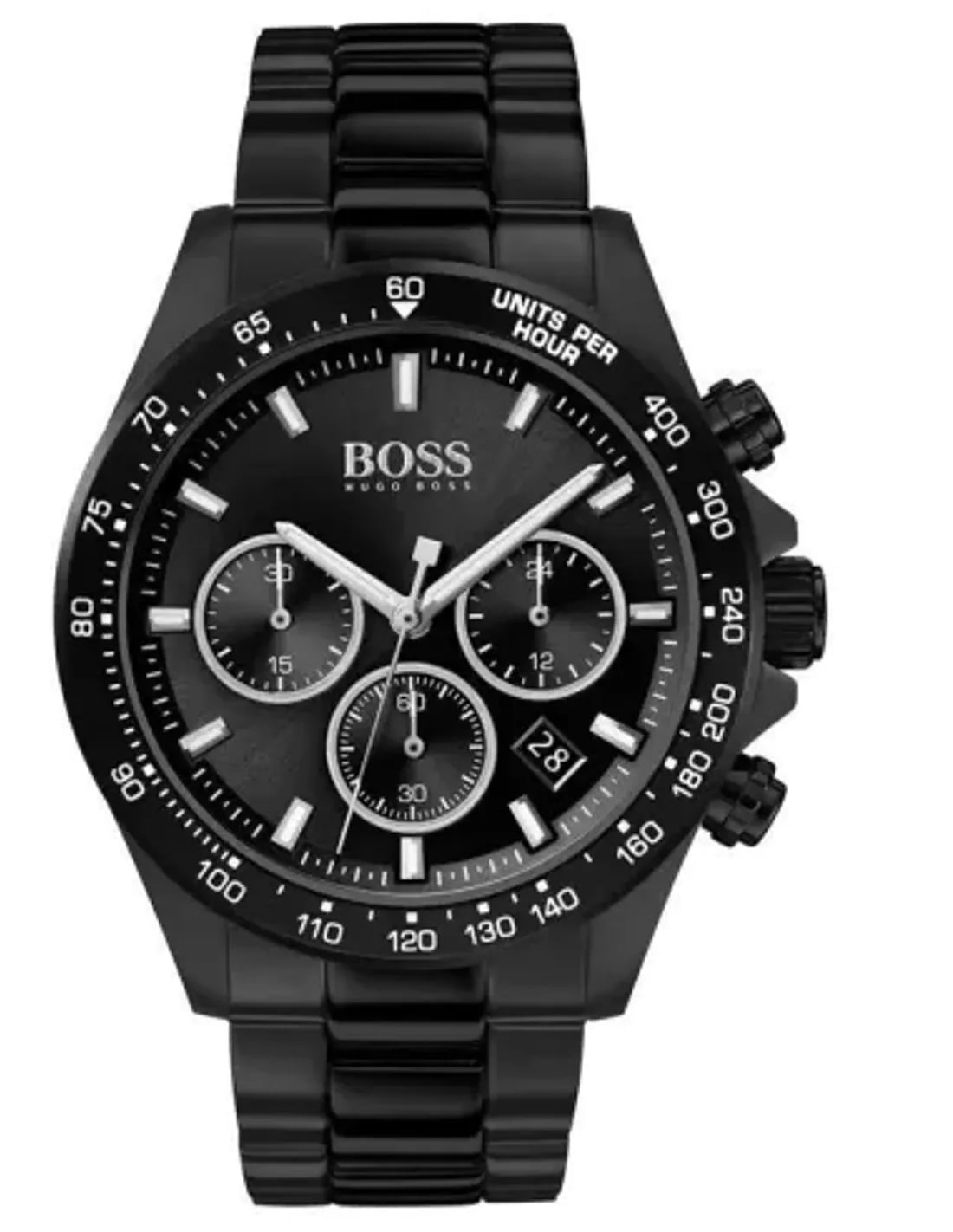Montre Hugo Boss 1513754 homme cadran noir bracelet acier inoxydable