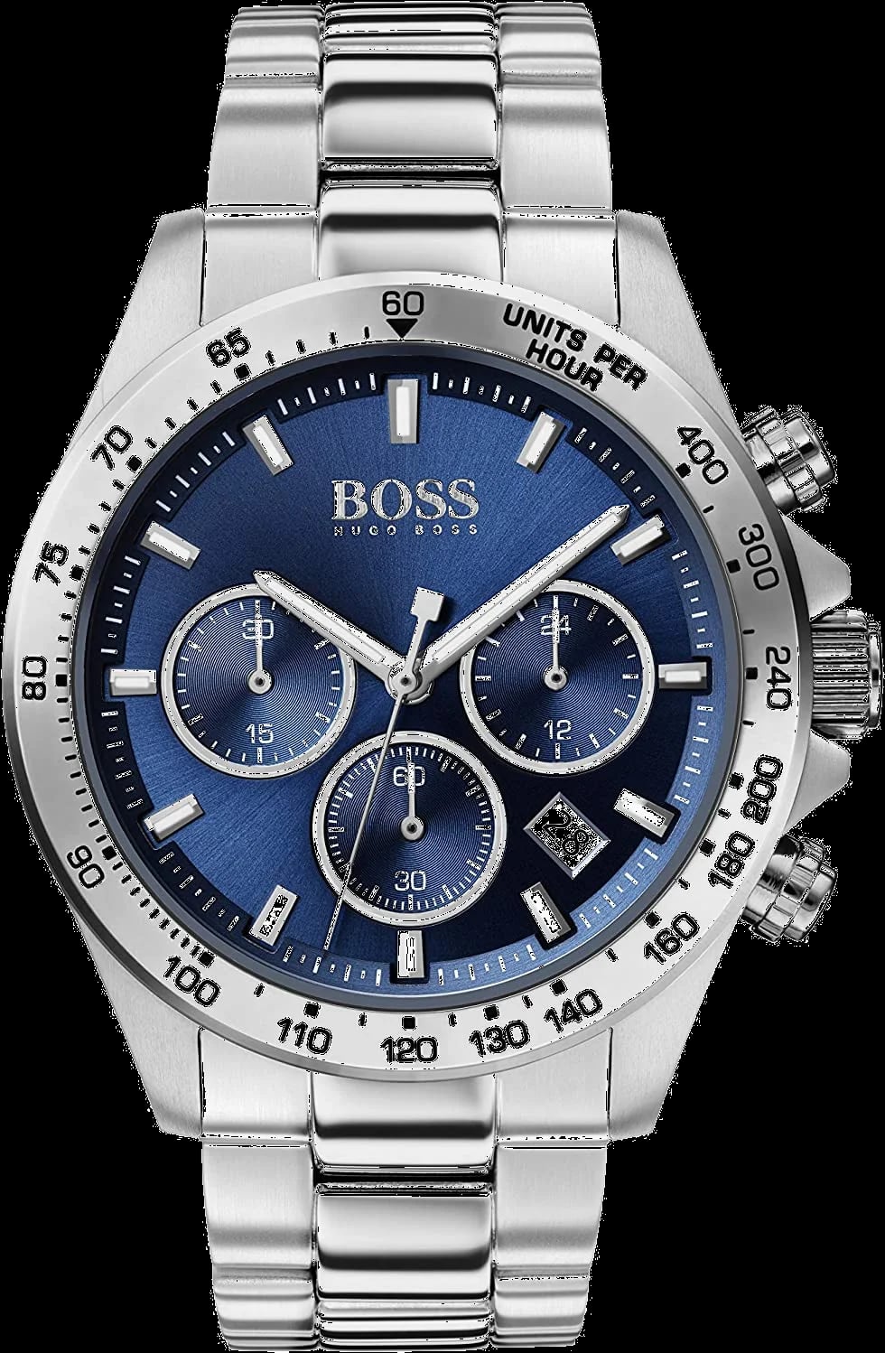 Montre Hugo Boss 1513755 chronomètre sport cadran bleu acier homme