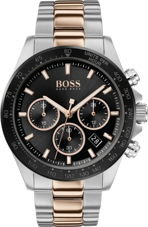 Montre Hugo Boss 1513757 homme cadran noir bracelet acier inoxydable