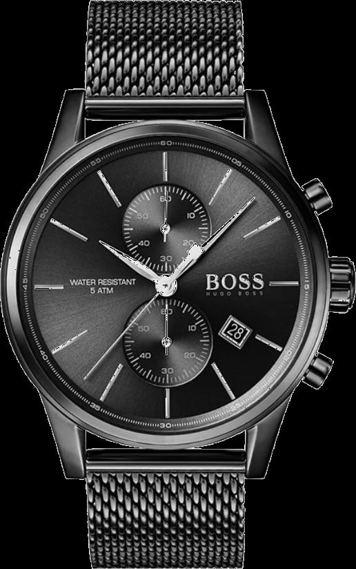 Montre Hugo Boss 1513769 Jet cadran noir bracelet acier maille