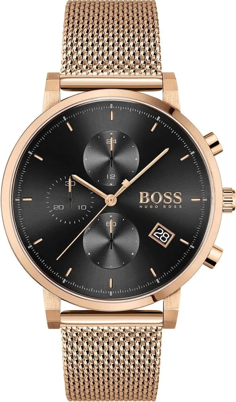 Montre Hugo Boss 1513806 homme cadran noir bracelet acier inoxydable