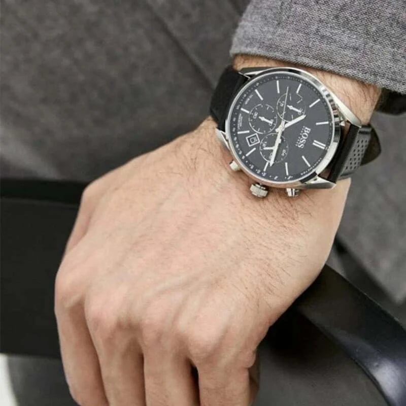 Montre Hugo Boss 1513816 homme verso boîtier argent