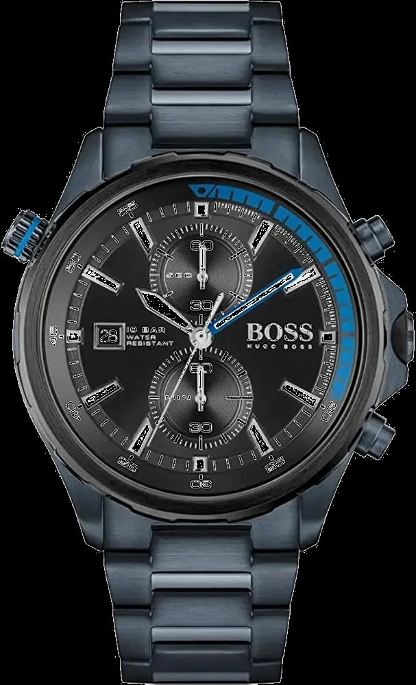Montre Hugo Boss 1513824 homme cadran bleu bracelet acier inoxydable
