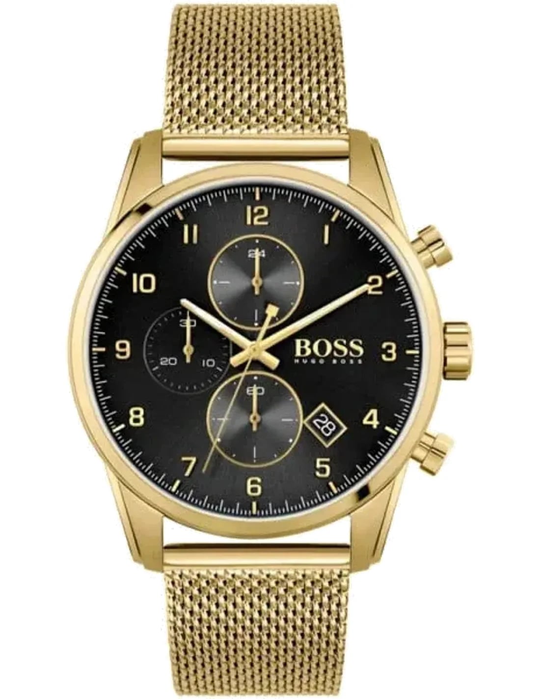Montre Hugo Boss 1513838 homme cadran noir bracelet acier inoxydable