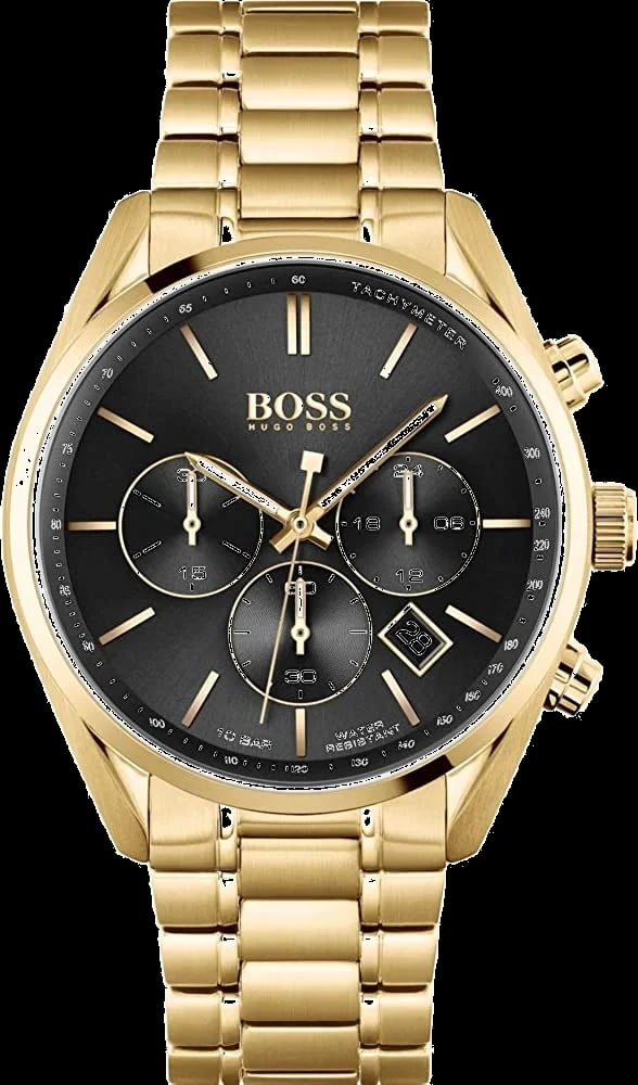 Montre Hugo Boss 1513848 homme cadran noir bracelet acier inoxydable