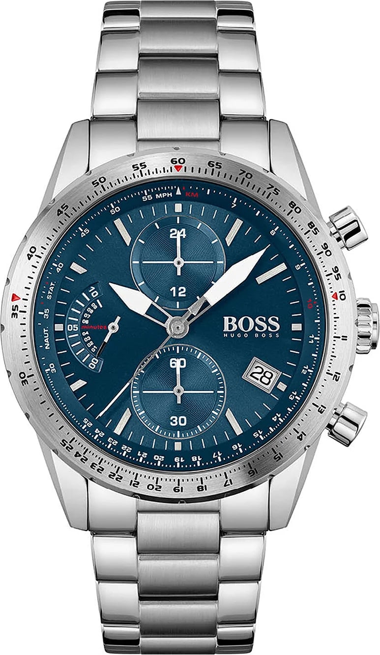 Montre Hugo Boss 1513850 homme cadran bleu bracelet acier inoxydable