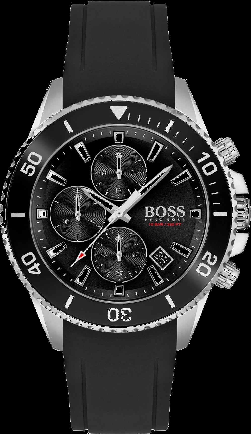 Montre Hugo Boss 1513912 Admiral chronographe cadran noir acier 45mm