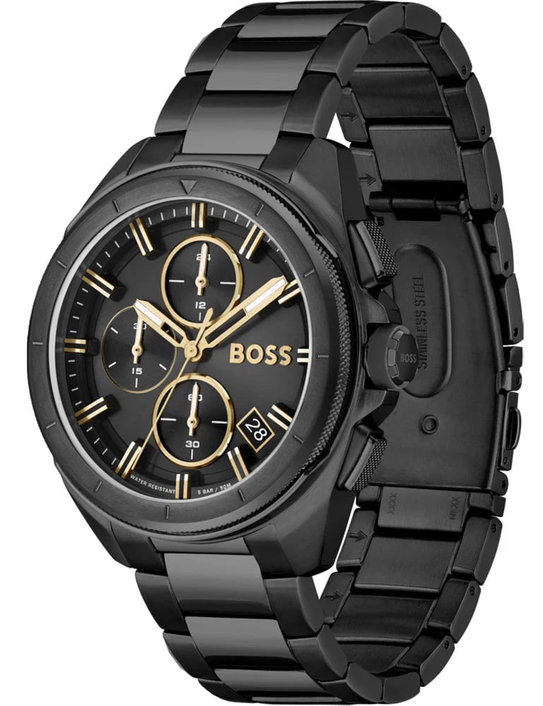 Hugo Boss 1513950 Volane Black Men's Watch with Steel Links view 2