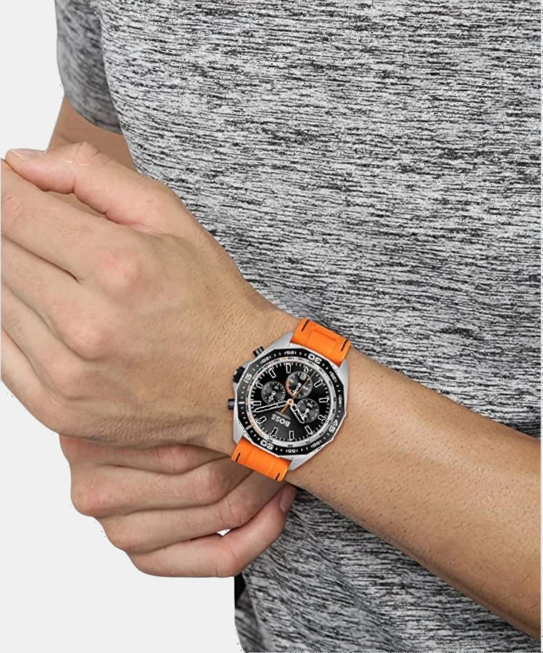 Montre Hugo Boss 1513970 boîtier acier inoxydable boucle ardillon verso