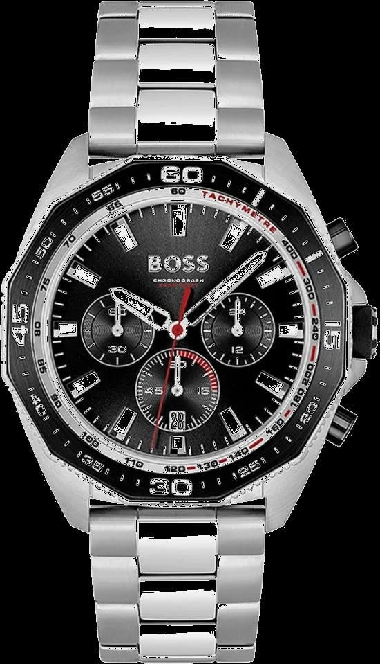 Montre Hugo Boss 1513971 homme cadran noir bracelet acier inoxydable