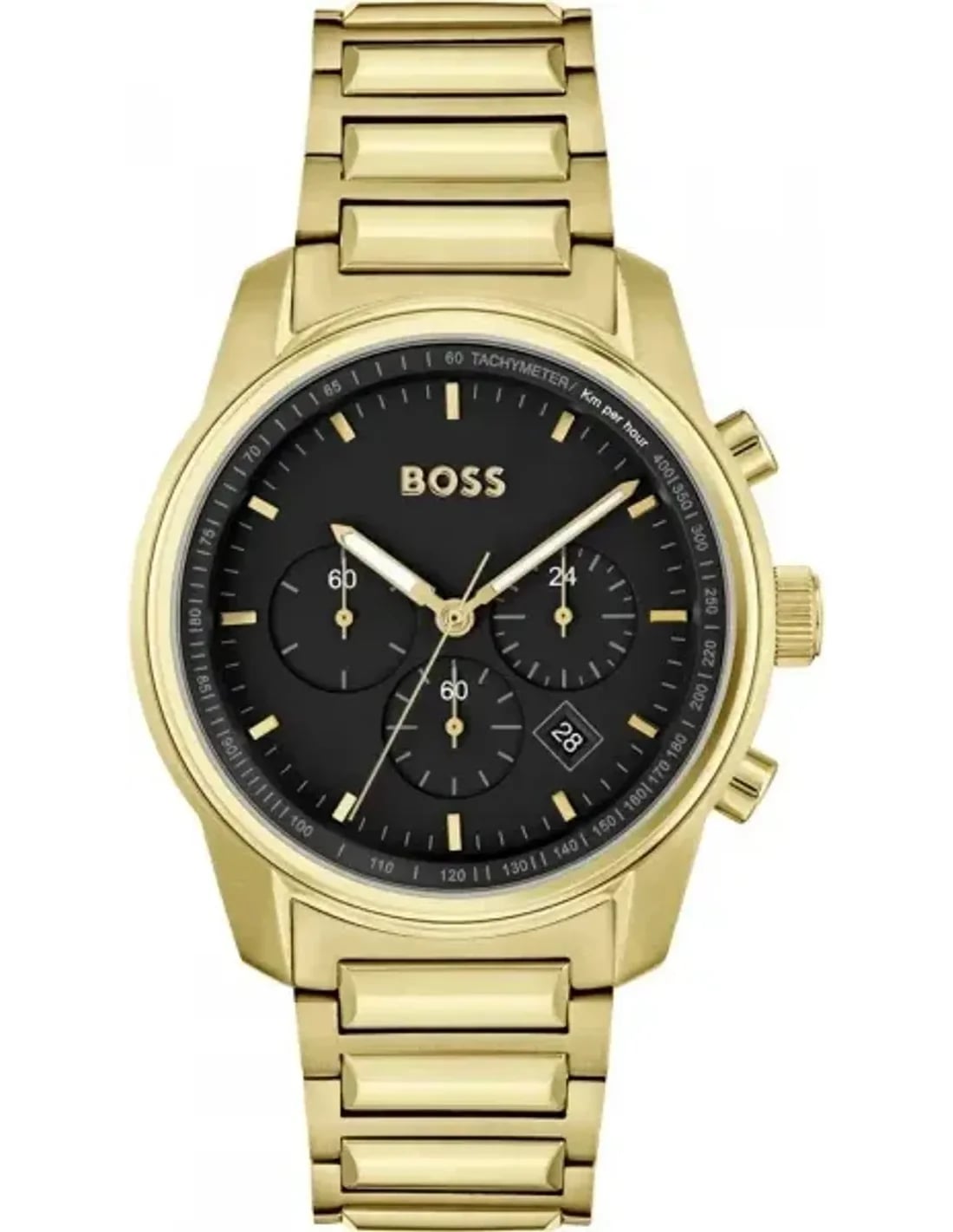 Montre Hugo Boss 1514006 homme cadran noir bracelet acier inoxydable