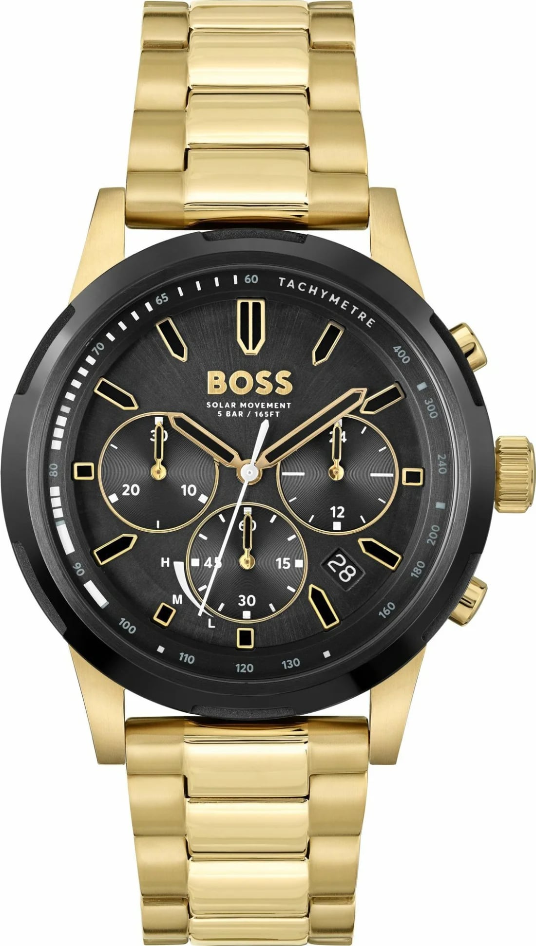 Montre Hugo Boss 1514033 homme cadran noir bracelet acier inoxydable