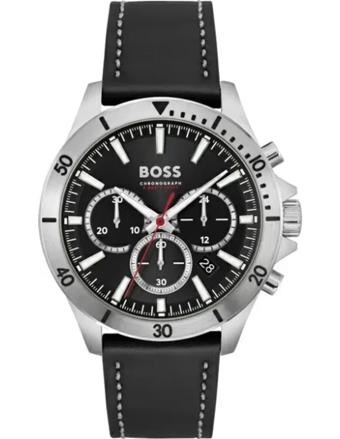 Montre Hugo Boss 1514055 homme cadran noir bracelet cuir