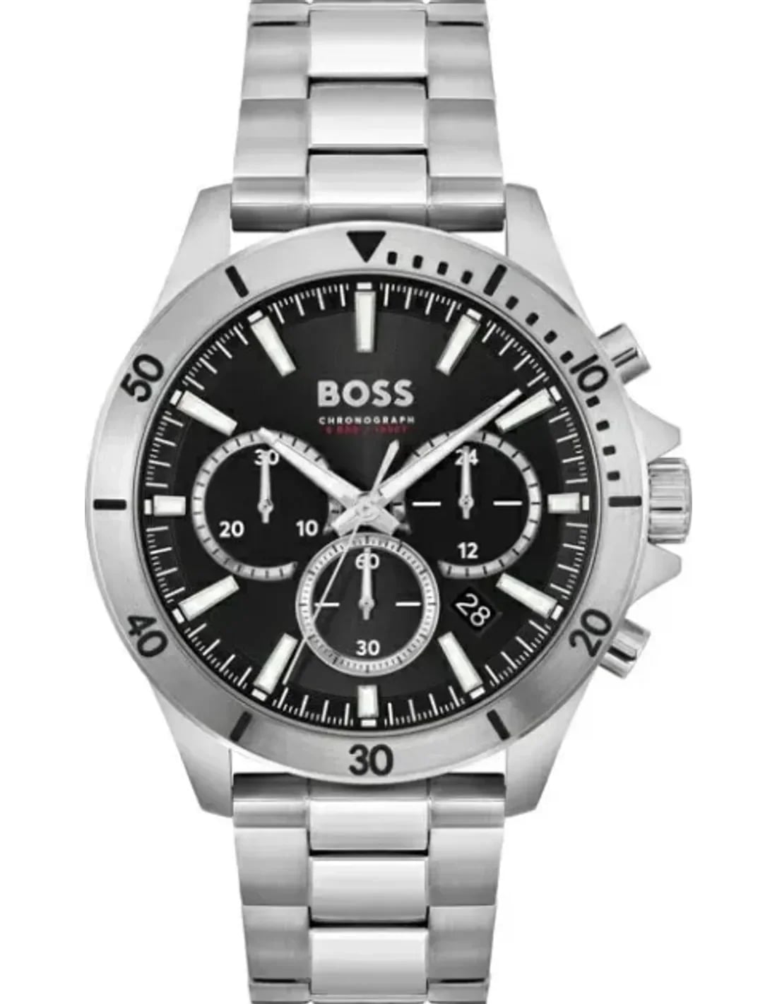 Montre Hugo Boss 1514057 homme cadran noir bracelet acier