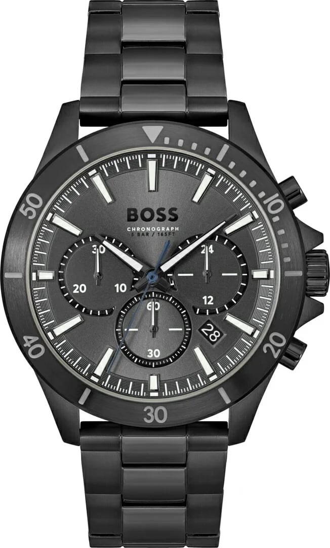 Montre Hugo Boss 1514058 homme cadran noir bracelet acier inoxydable