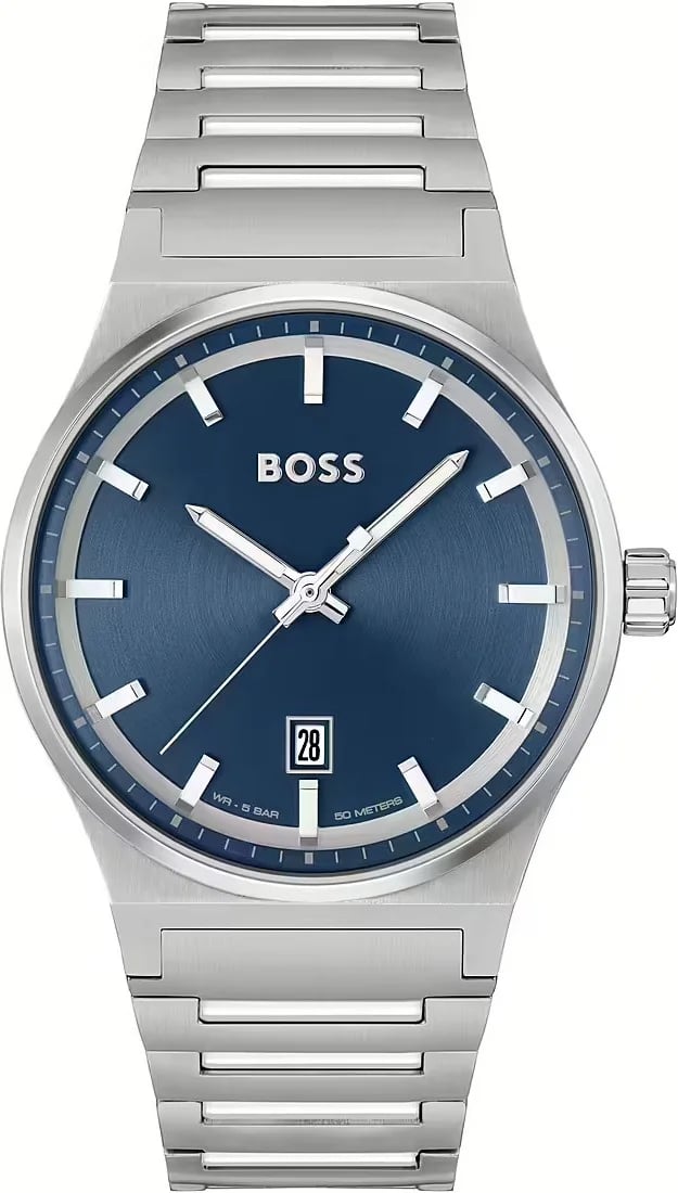 Montre Hugo Boss 1514076 Condor homme cadran bleu acier argent 41mm