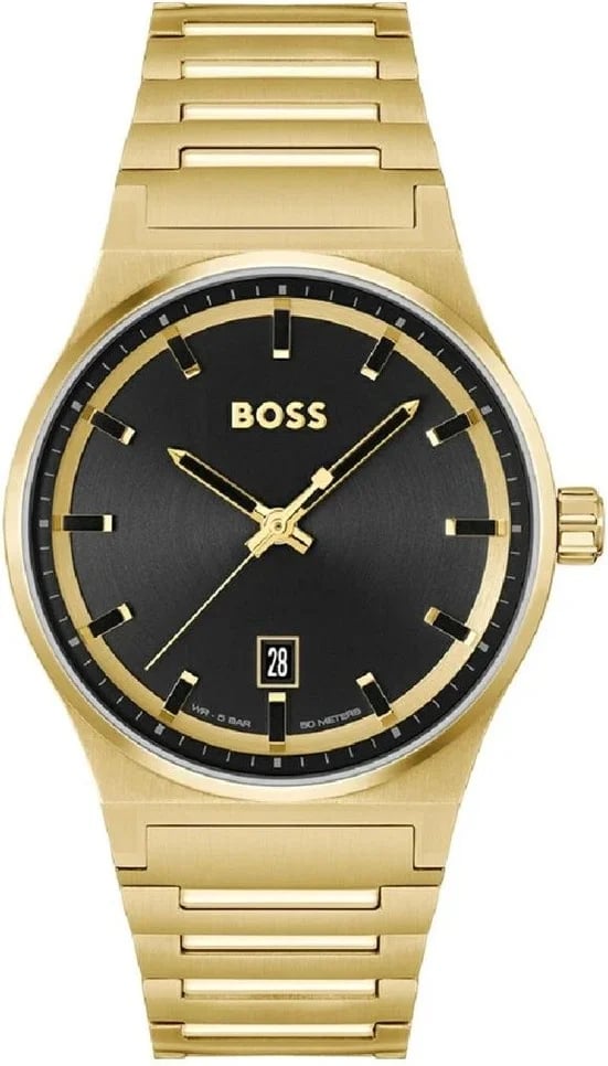 Montre Hugo Boss 1514077 homme cadran noir bracelet acier inoxydable