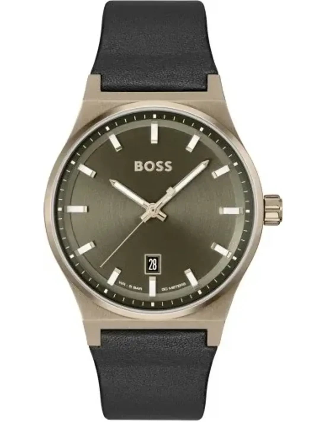 Montre Hugo Boss 1514080 homme cadran vert bracelet cuir