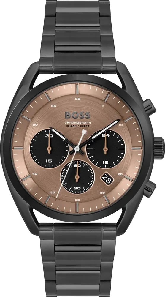 Montre Hugo Boss 1514095 homme cadran bronze bracelet acier inoxydable