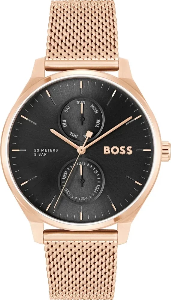 Montre Hugo Boss 1514104 homme cadran noir bracelet acier inoxydable