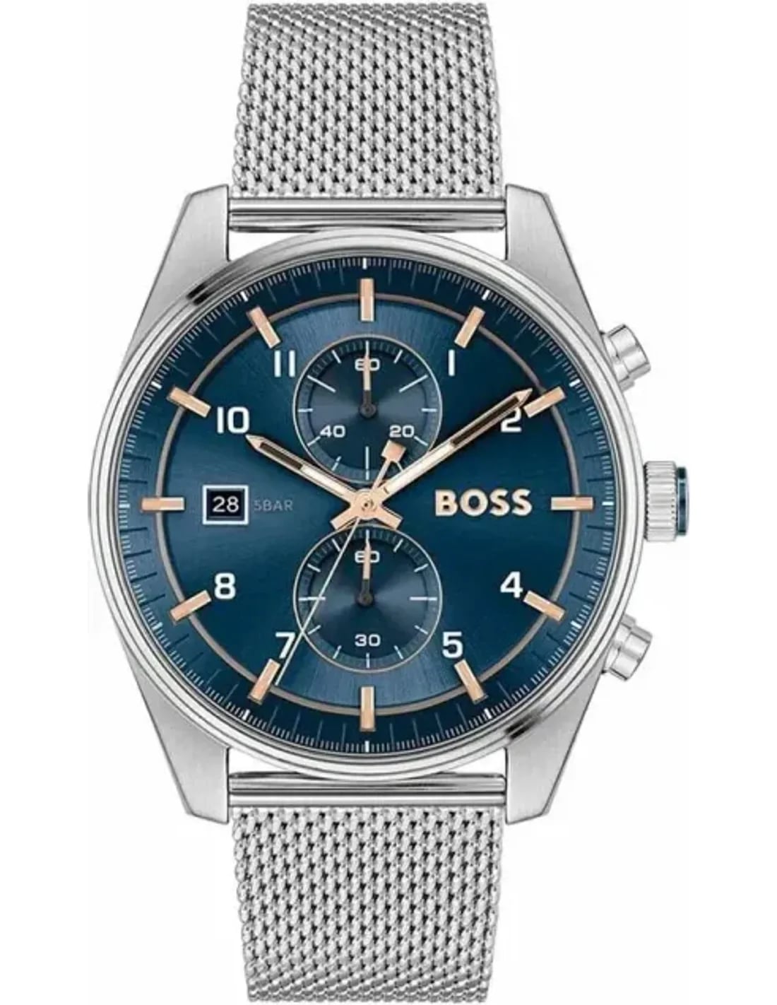 Montre Hugo Boss 1514149 homme cadran bleu bracelet acier