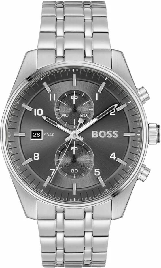 Montre Hugo Boss 1514151 homme cadran noir bracelet acier inoxydable